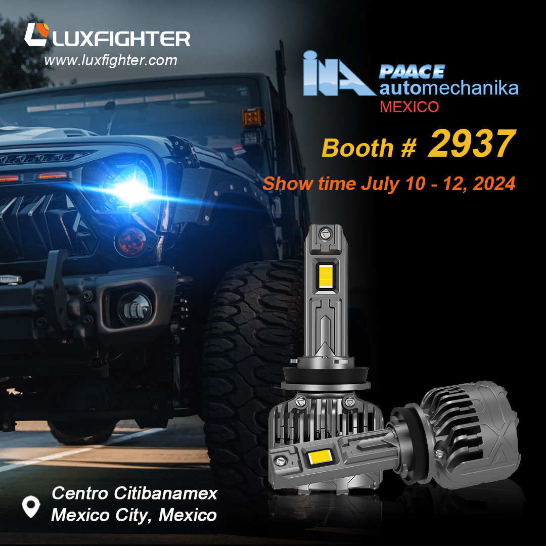 Lampu Depan LED Kereta LUXFIGHTER 2024 Mexico INA PAACE